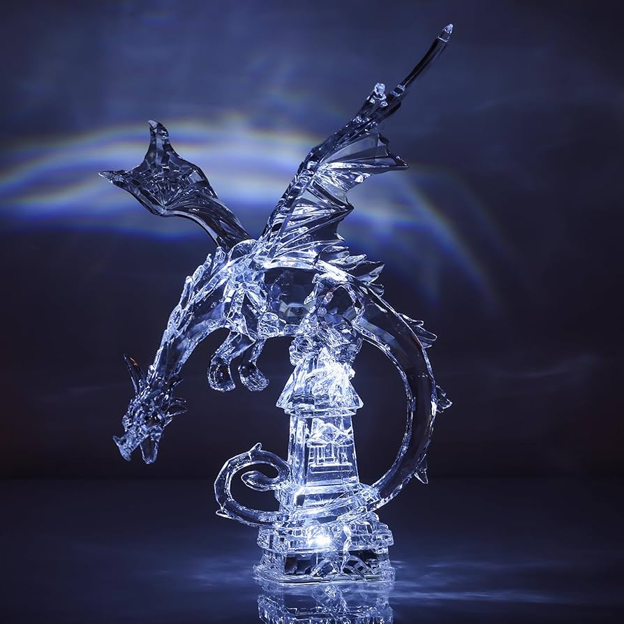 Amazon.co.jp: VylbCove アクリル クリア ドラゴン 像